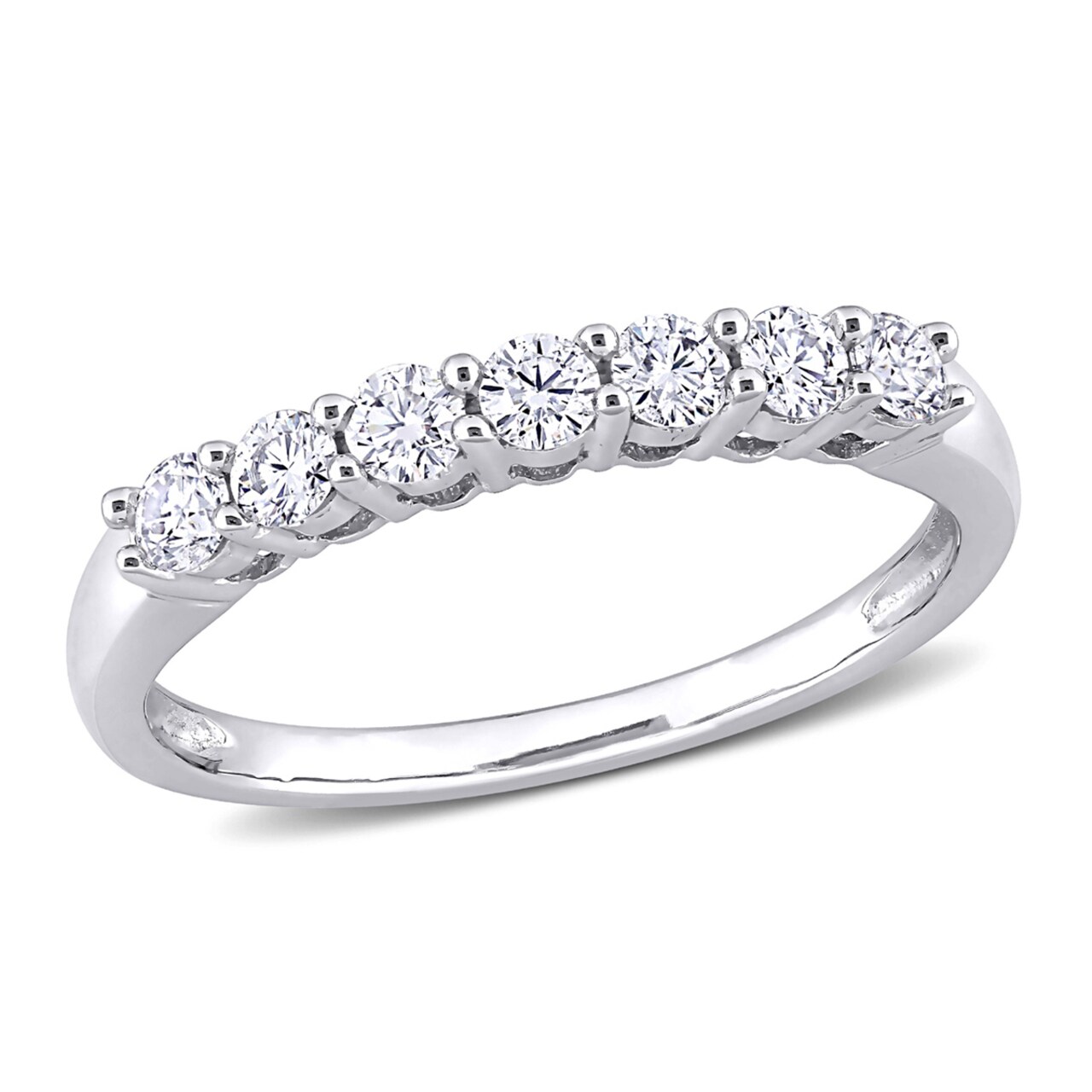 Gem And Harmony 1/2 Carat (ctw) Diamond Anniversary Band Ring in 10K White Gold